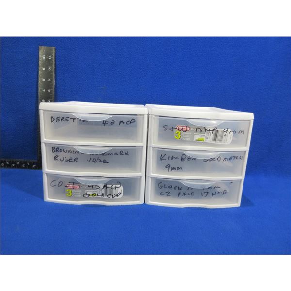 2 Sterilite 3 Drawer Organizers - Stackable