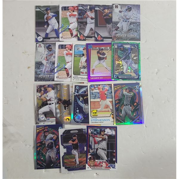 Lot of 18 MLB Baseball Rookie Cards