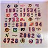 Image 1 : Lot of 20 1985 Topps NHL Hockey Helmet Stickers - Rare to find them Unpulled!