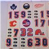 Image 2 : Lot of 20 1985 Topps NHL Hockey Helmet Stickers - Rare to find them Unpulled!