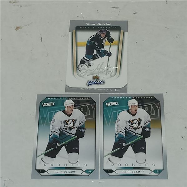 Lot of 3 Ryan Getzlaf Rookie Cards Anaheim Ducks