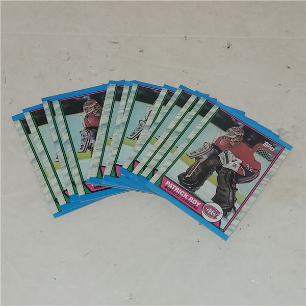 Lot of 15 1989 Topps #17 Patrick Roy Canadiens HOF