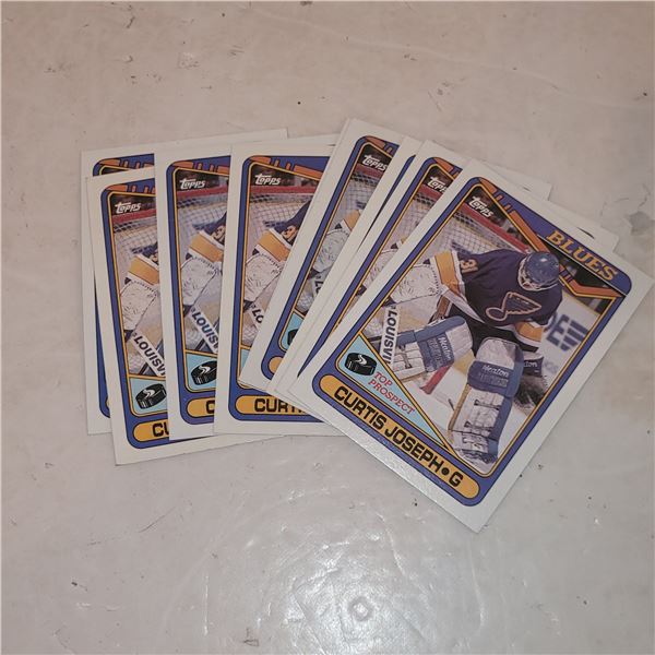 Lot of 9 1990 Topps #171 Curtis Joseph Rookie Cards