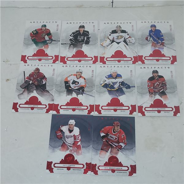 Lot of 10 2017-18 UD  Artifacts All Limited Edition xx/299