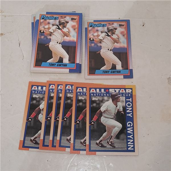 Lot of 22 1990 Topps Tony Gwynn Cards - Ready to be graded!