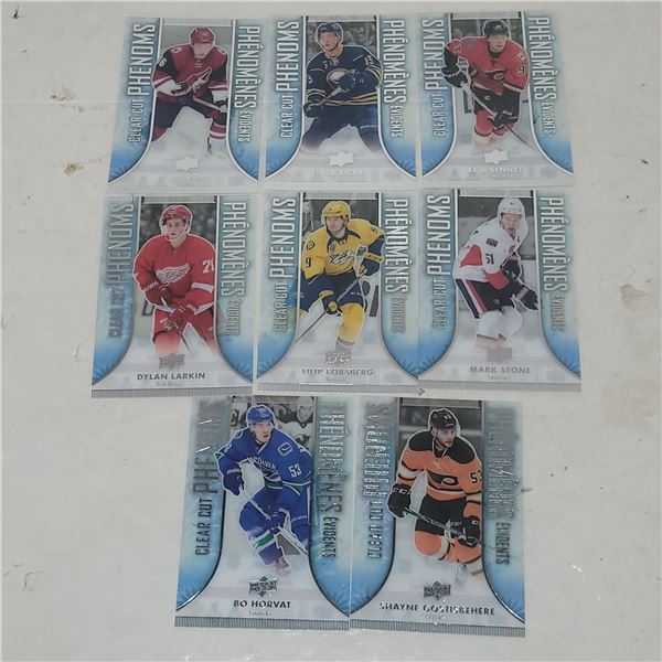 Lot of 8 Clear Cut Phenmons Hockey Cards