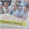 Image 2 : Rare Edmonton Journal Collage of Gretzky in Celebration of Retirement, Authentic Facsimile Auto