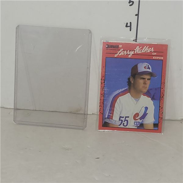 Larry Walker Expos HOF Autograph w/ Rookie Card
