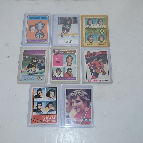 Lot of 8 Booby Orr 1970s OPC Cards