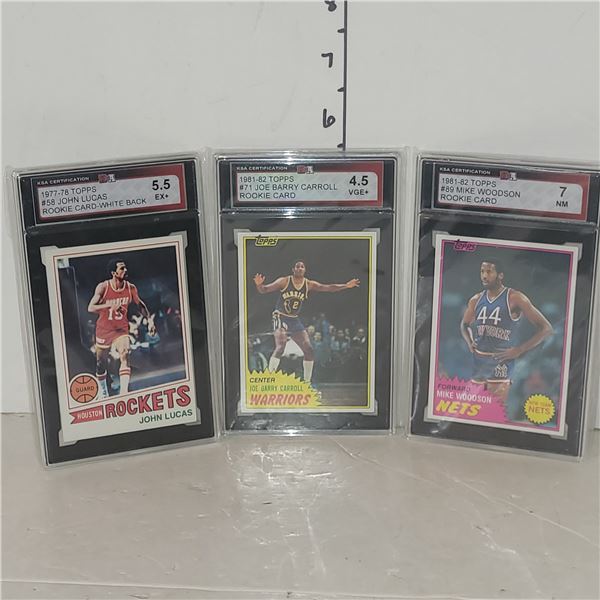 Lot of 3 Graded 1977 Topps NBA Rookie Cards