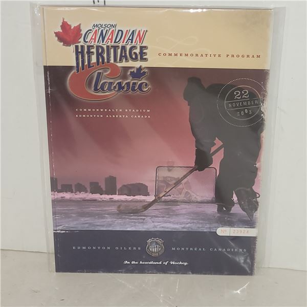 Limited Edition - 2003 Heritage Classic Edmonton vs Montreal 1st Ever NHL Outdoor Event Game