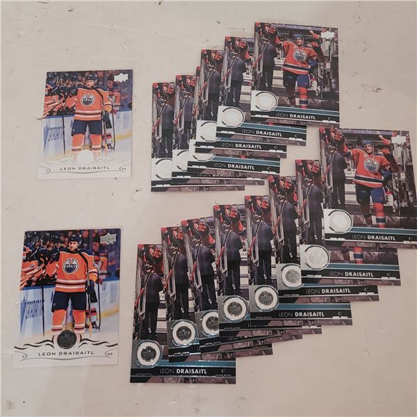 Lot of 14 #75 & 2 #76 Leon Draistaitl Cards - Mint