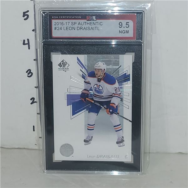 2016-17 SP Authentic #24 Leon Draisaitl - Graded 9.5 NGM KSA