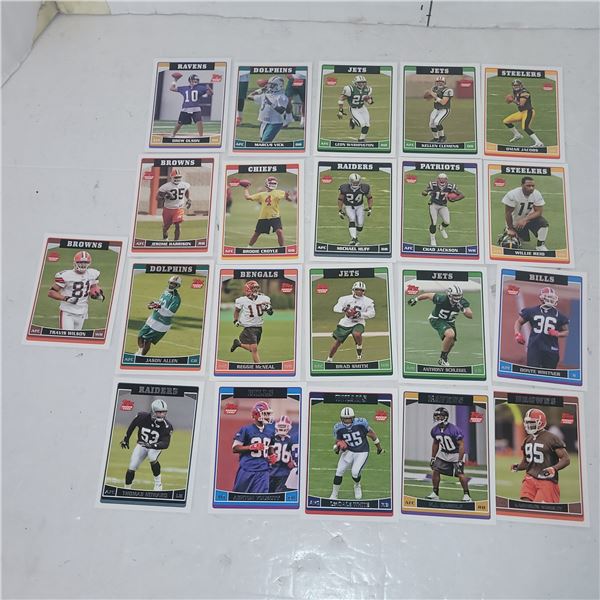 Lot of 21 2006 Topps NFL AFC Rookie Cards - All Pack Fresh Mint
