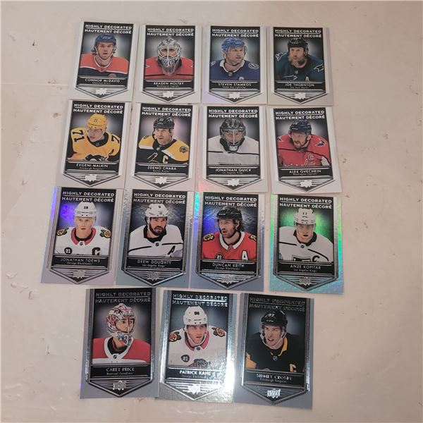 2019-20 Upper Deck Tim Hortons Highly Dedicated Complete Subset #1-15 Including ...