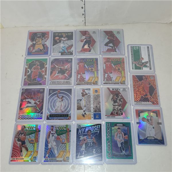 Lot of 19 NBA Prizm, Refratctor, Parallel Star Cards