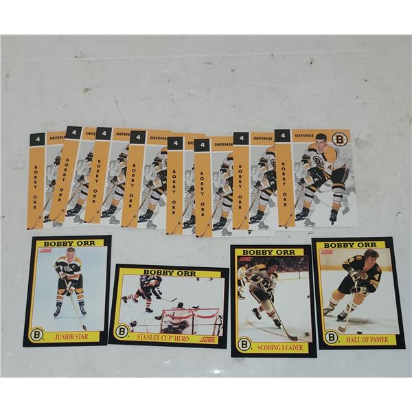Lot of 12 Booby Orr Parkhurst/Score Hockey Cards
