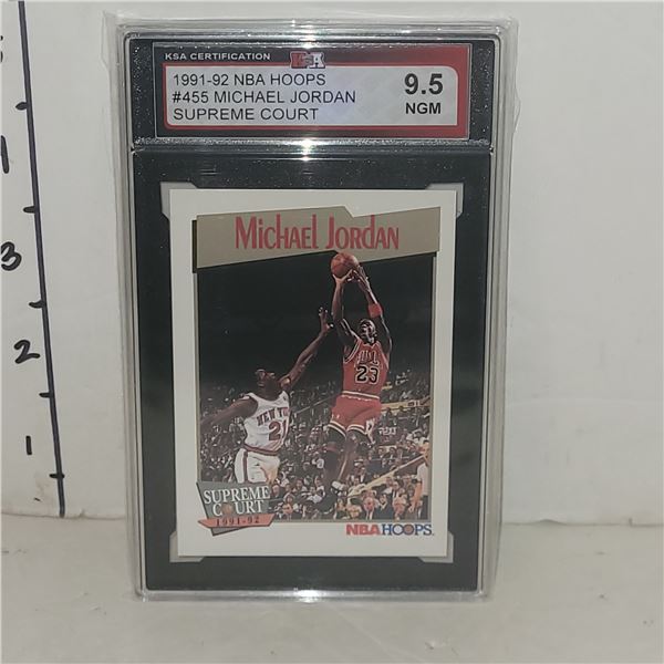 1991-92 NBA Hoops #455 Michael Jordan Supereme Court - Graded 9.5 NGM KSA