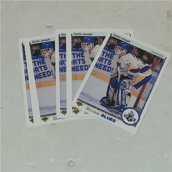 Lot of 9 1990 Upper Deck #175 Curtis Joseph Rookie Cards