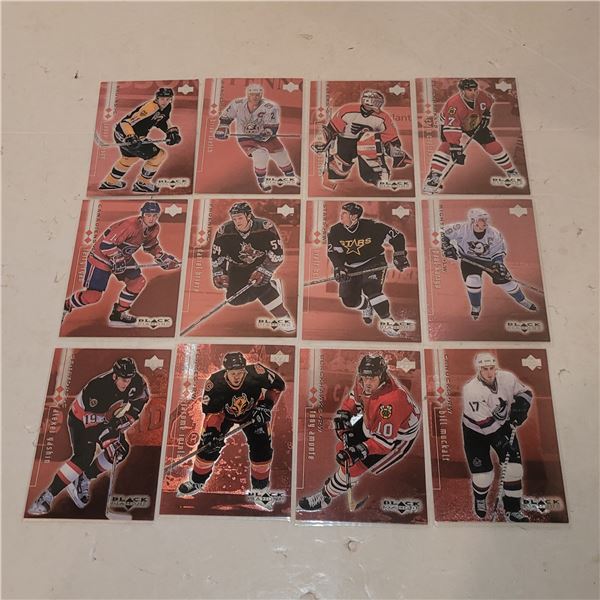 Lot of 12 1997-98 Upper Deck Black Diamond Red Double Parallels Ltd. Edition All Cards xx/2000 ...