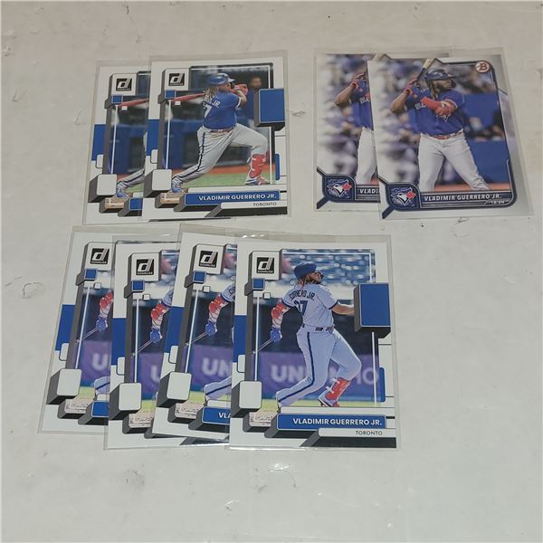 Lot of 8 Vladimir Guerrero Jr Panini Donruss Cards - Both Variants