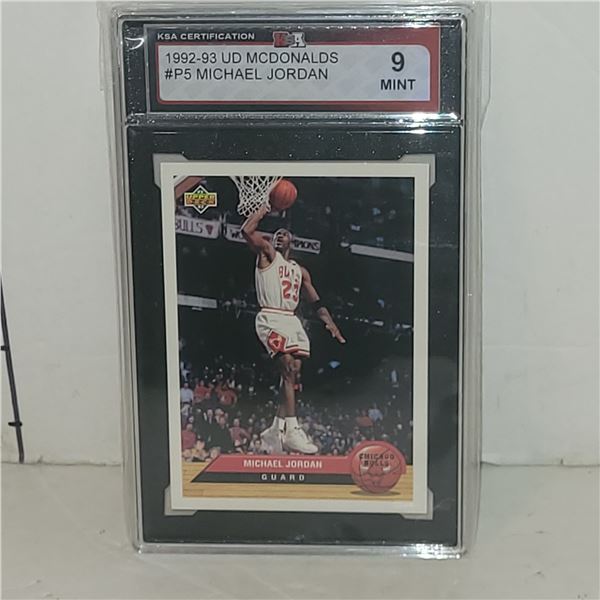 1992-93 UD McDonalds #P5 Michael Jordan - Graded 9 MINT KSA