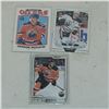 Image 1 : Lot of 3 Various Years Connor McDavid Cut Box Bottoms Blank Backs