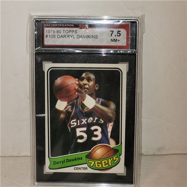 1979-8- Topps #105 Darryl Dawkins - Graded 7.5 NM+ KSA