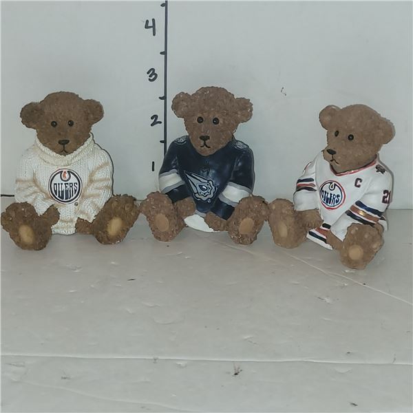 Lot of 3 Limited Edition Powerplay Cherished Teddies Edmonton Oilers 2 have eidtion #s on bottom