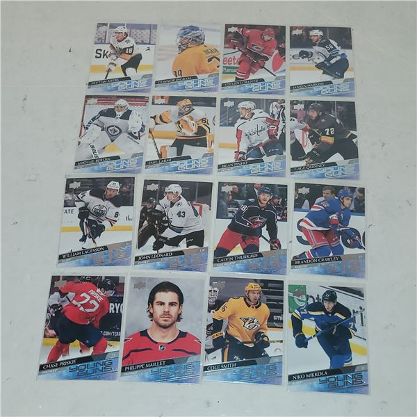 Lot of 16 2020 Upper Deck Young Guns Rookie Cards - Direct from Packs - Mint
