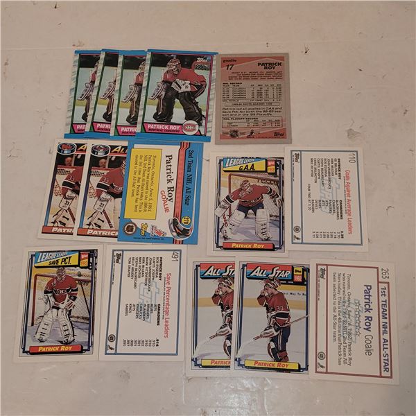 Lot of 15 Patrick Roy Canadiens HOF Cards