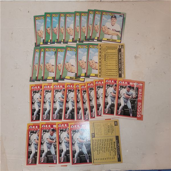 Lot of 33 1990 Topps Wade Boggs Cards - Ready to grade!