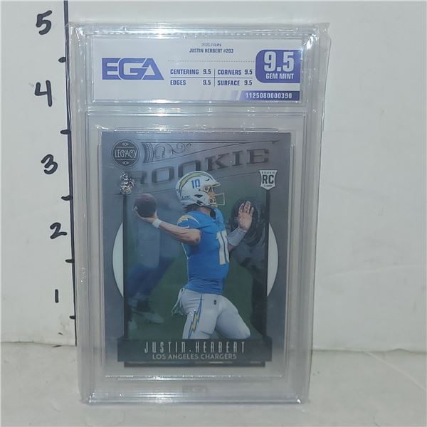 2020 Panini Justin Herbert #203 - Graded 9.5 GEM MINT EGA