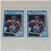 Image 1 : Lot of 2 Early Wayne Gretzky Cards Reprints MINT