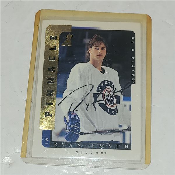1997 Pinnacle Be A Player Ryan Smith Edmonton Oilers Signed Auto Card