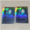 Image 1 : Lot of 2 1991  Field of Vision Silver Star Holograms Ricky Henderson 939 Stolen Bases!