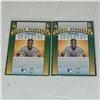 Image 2 : Lot of 2 1991  Field of Vision Silver Star Holograms Ricky Henderson 939 Stolen Bases!