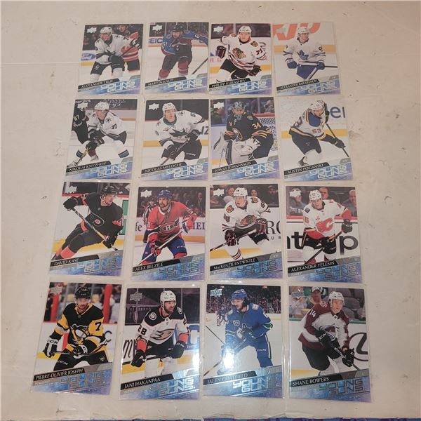 Lot of 16 2020 Upper Deck Young Guns Rookie Cards - Direct from Packs - Mint
