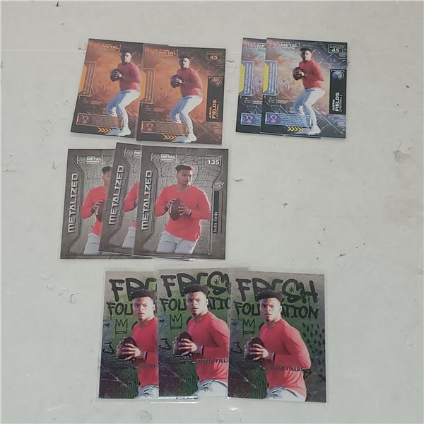 Lot of 10 Skybox Metal Universe Justin Fields Rookie Cards - MINT