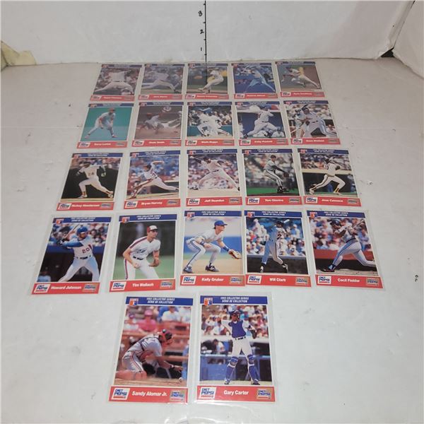 Lot of 22 1992 Diet Pepsi Collector Series MLB Baseball cArds - Many HOF'ers, Rare Set
