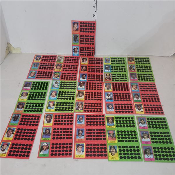 16 Panels (48 Cards) 1981 Topps MLB Scratch Off VERY RARE Intact