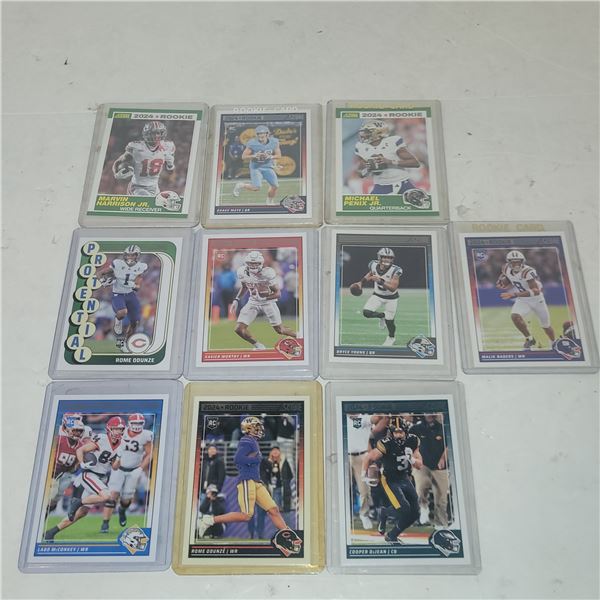 Lot of 10 NFL Star & Rookie Cards Including ...