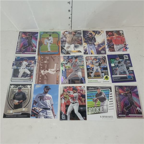 Lot of 15 MLB Baseball Rookie Cards - Prizm, Parallels