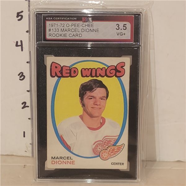 1971-72 O-Pee-Chee #133 Marcel Dionne Rookie Card - Graded 3.5 VG+ KSA
