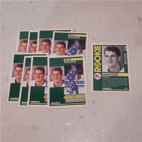 Lot of 9 Adam Foote Rookie Cards