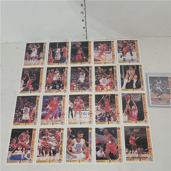 Lot of 21 1991-92 NBA All-Stars Includes Michael Jordan