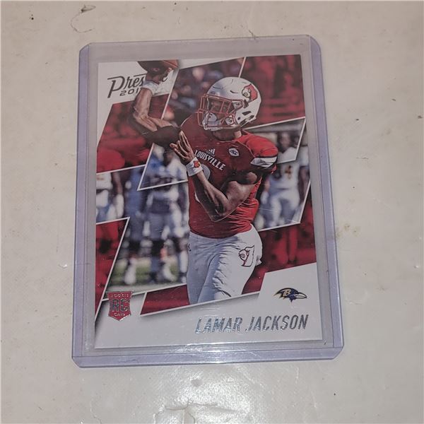 Lamal Jackson 3x MVP Baltimore Ravens Rookie Card