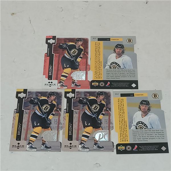 Lotof 5 UD Premium Cut Die Card Joe Thorton Rookie Cards | 2x Triple Diamonds 3x Double Diamond RC