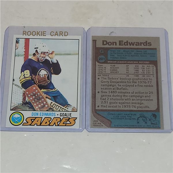 Lot of 2 1977-78 Topps Don Edwards Rookie Cards