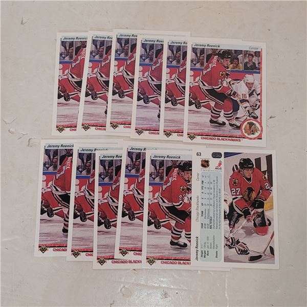Lot of 12 Jeremy Roenick Rookie Cards HOF # 63 Upper Deck